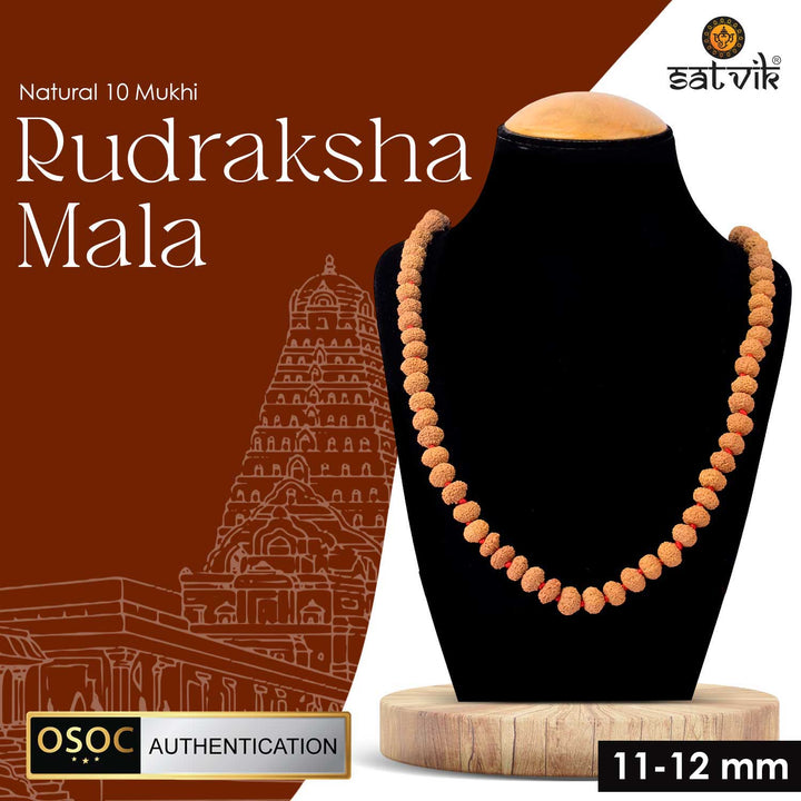 Original 10 Mukhi Rudraksha Mala with 108 Beads for Meditation and Divine Protection.India's Most Authentic  Lab & X-ray Certified Rudraksha Collection – Rudrapure.com