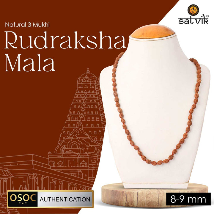 Original 3 Mukhi Rudraksha Mala—108 Beads for Confidence, Healing & Inner Purification. India's Most Authentic  Lab & X-ray Certified Rudraksha Collection – Rudrapure.com