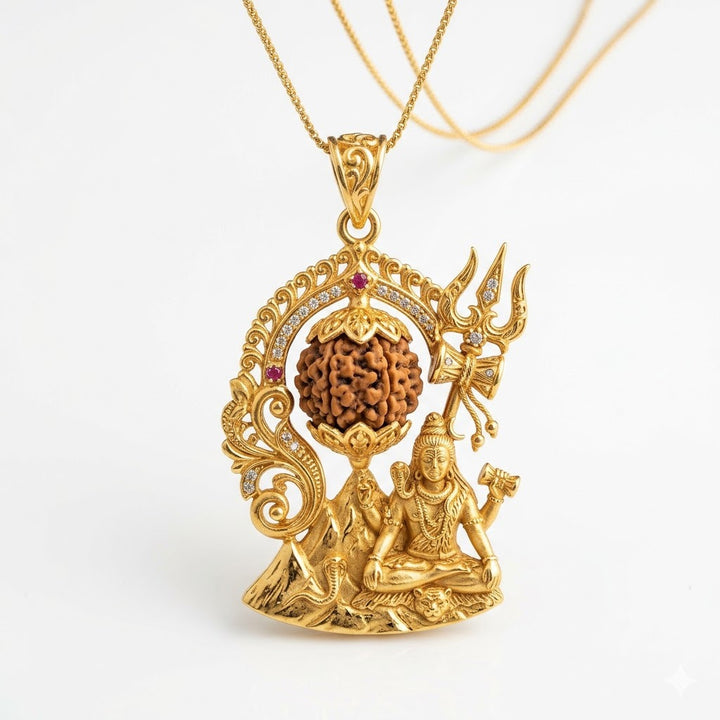 Shiv Rudraksha Pendant with Mahadev, Trishul & Damru Design | India's Most Authentic  Lab & X-ray Certified Rudraksha Collection – Rudrapure.com